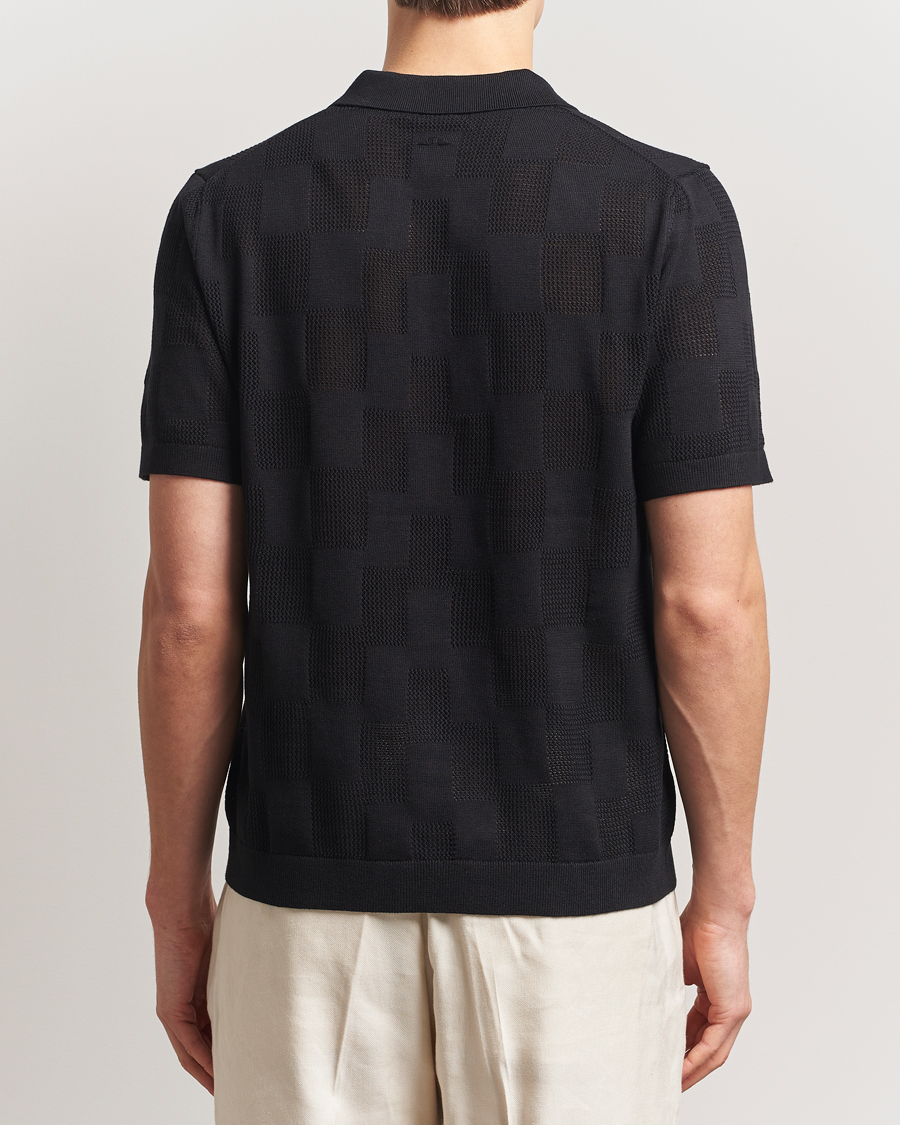 Herren | Poloshirts | J.Lindeberg | Reymond Stacked Bridge Polo Black