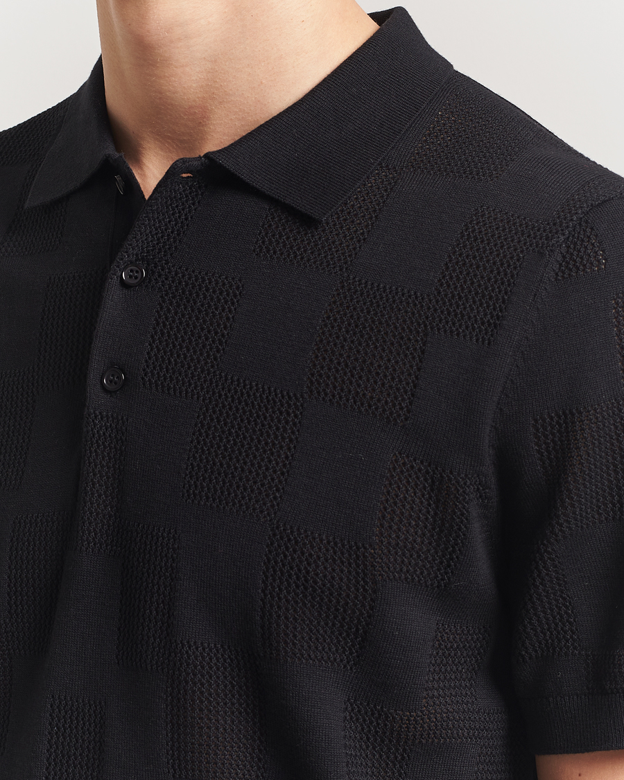 Herren | Poloshirts | J.Lindeberg | Reymond Stacked Bridge Polo Black