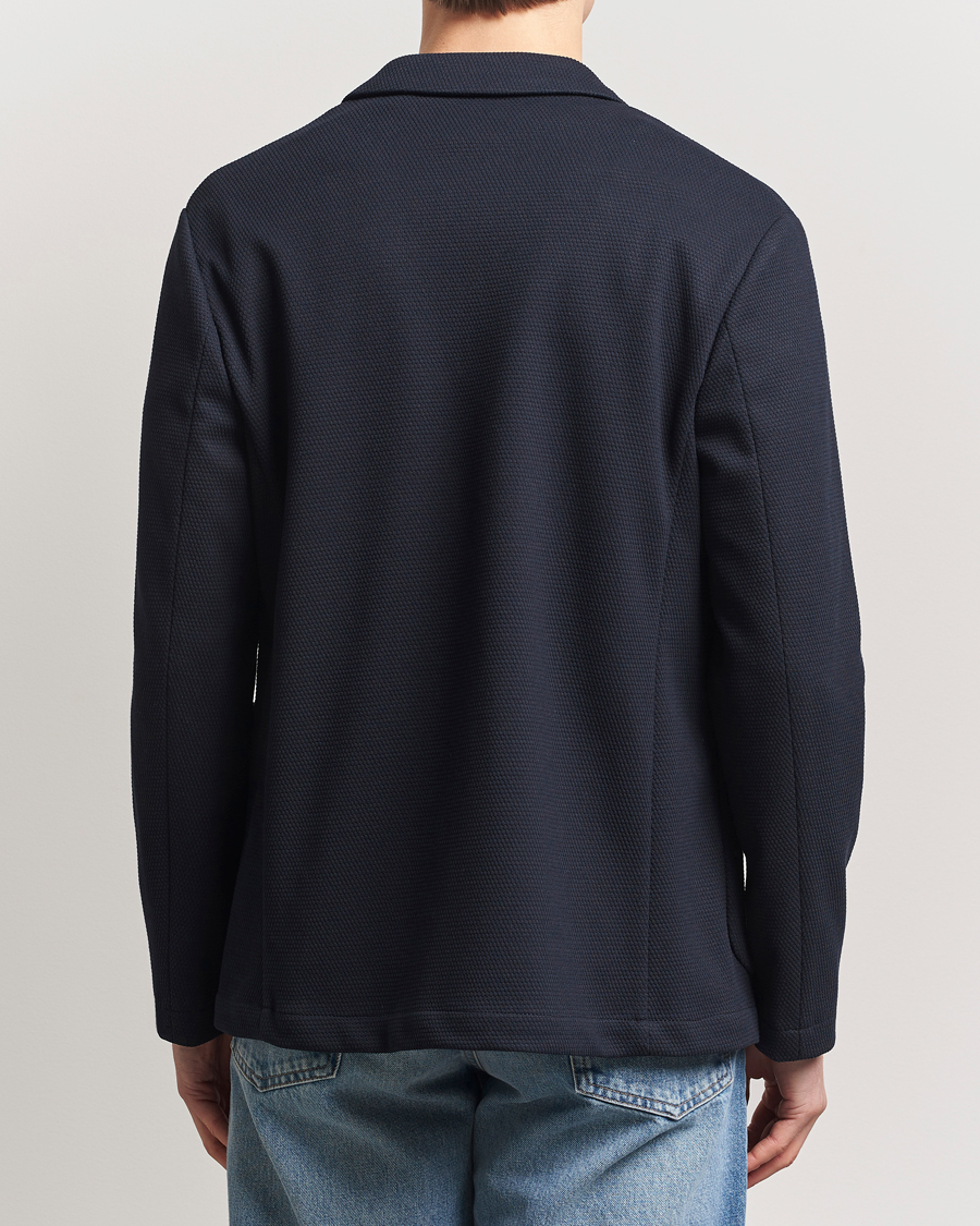 Herren | Sakkos | J.Lindeberg | Calvon 3D Piquet Blazer Navy