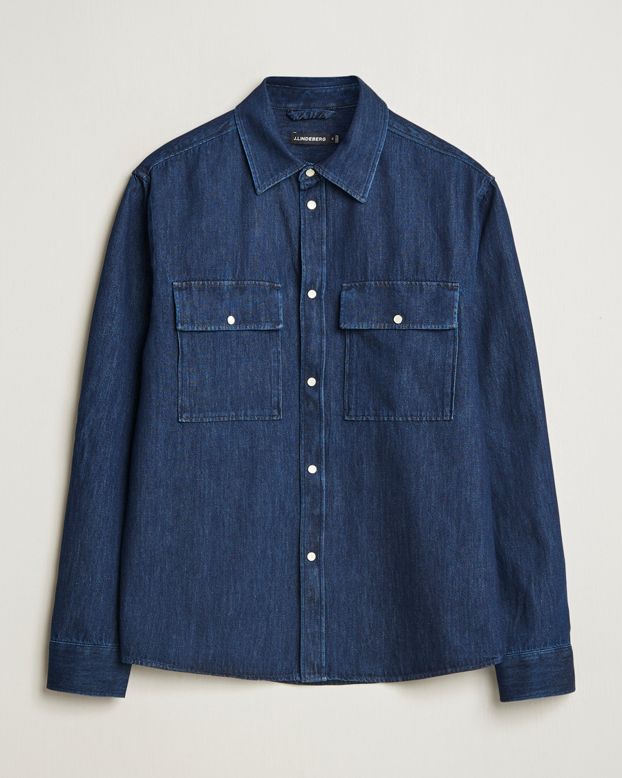 Herren | Hemden | J.Lindeberg | Finnigan Denim Shirt Navy