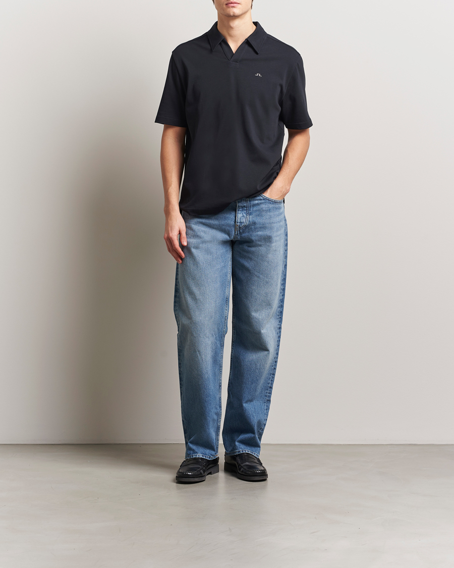 Herren | Poloshirts | J.Lindeberg | Roy Relaxed Polo Pique Black