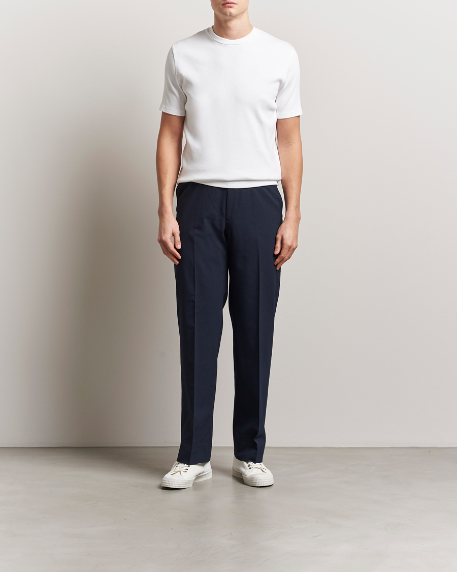 Herren | T-Shirts | J.Lindeberg | Rob Slim Rib T-Shirt White