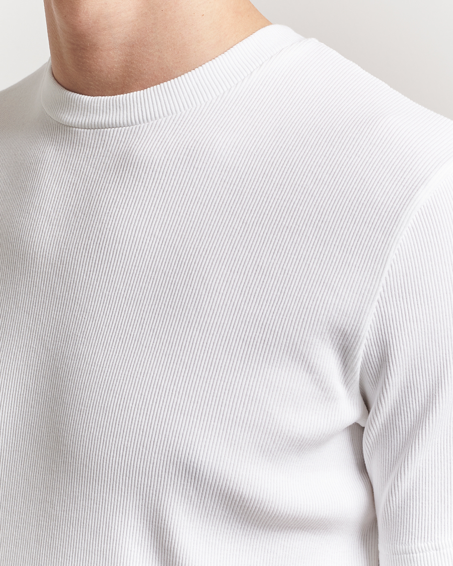 Herren | T-Shirts | J.Lindeberg | Rob Slim Rib T-Shirt White