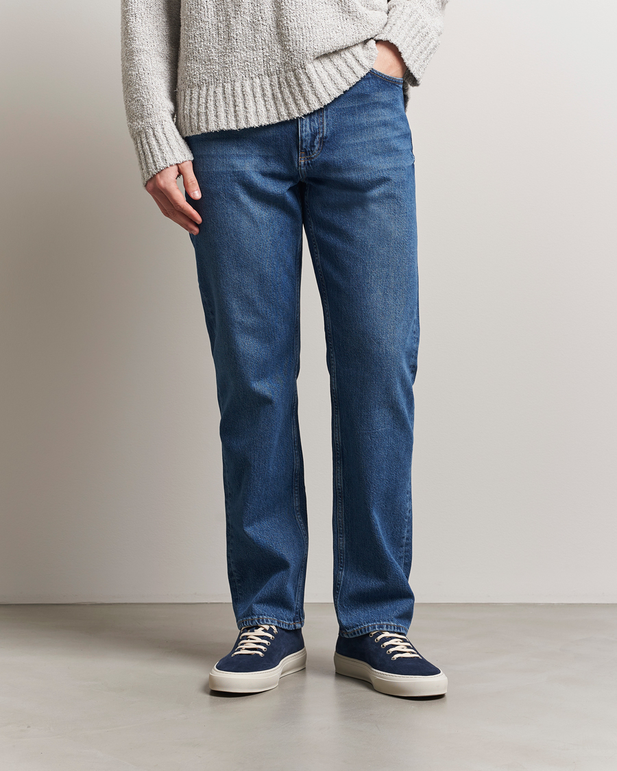 Herren | Jeans | J.Lindeberg | Cody Washed Reg Jeans Mid Blue
