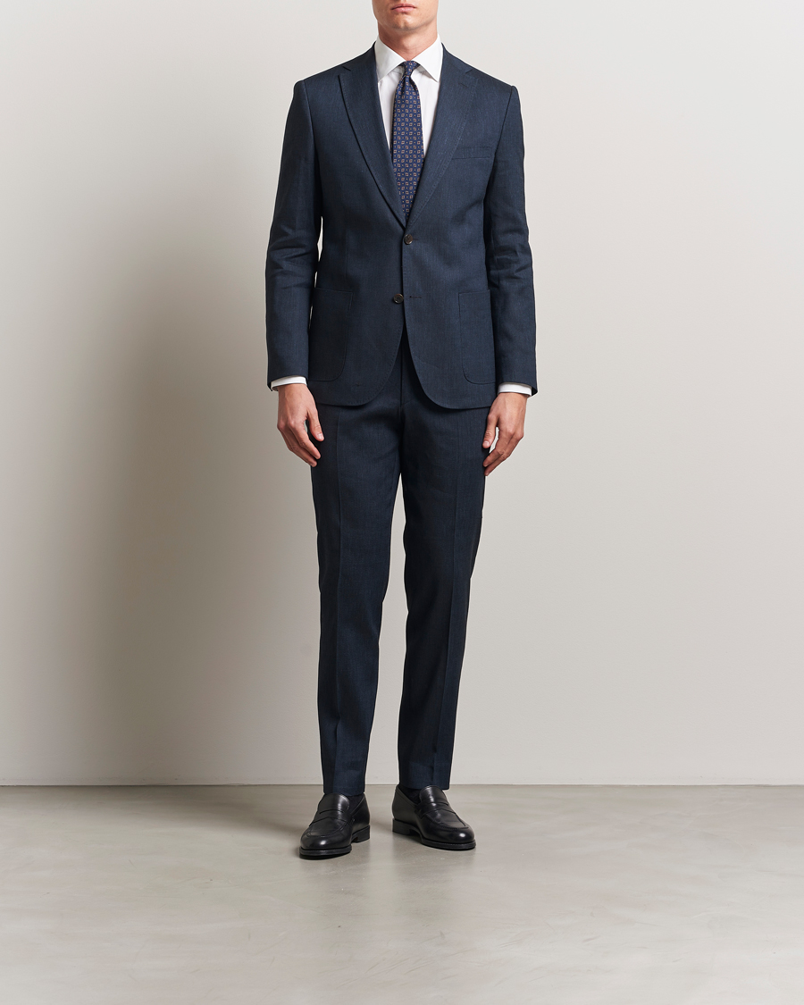Herren | Hosen | Morris | Heritage Linen Suit Trousers Navy