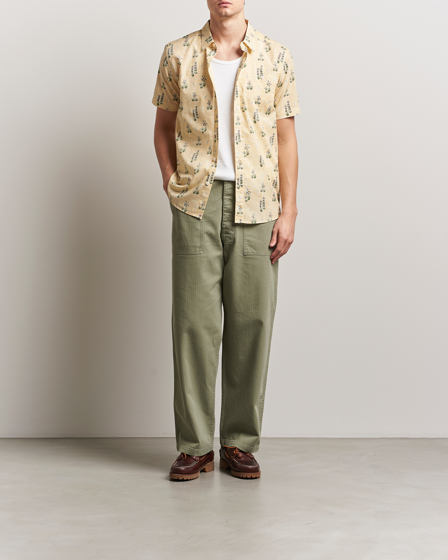 Herren | Hosen | orSlow | Herringbone Summer Fatigue Pants Green