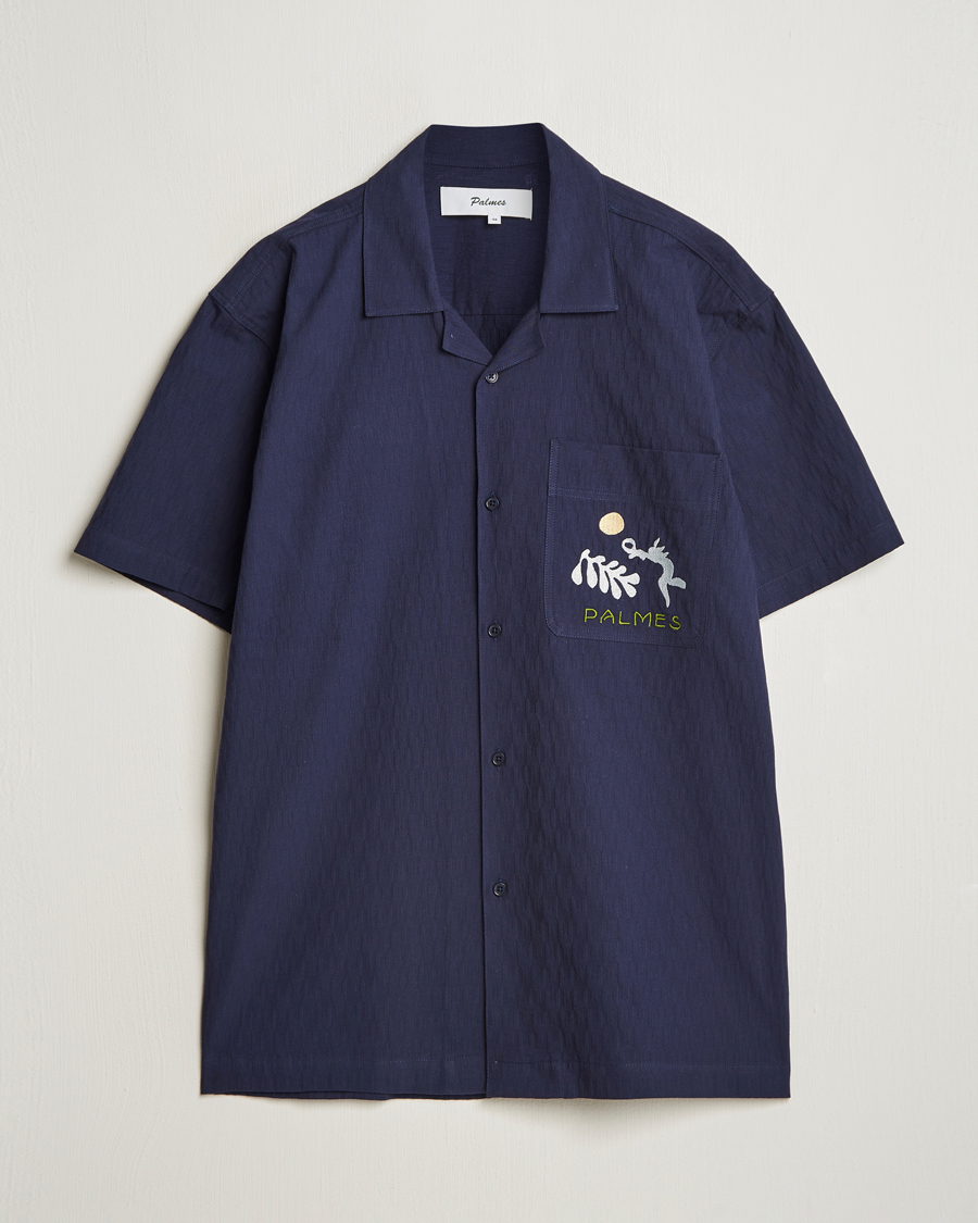 Herren | Hemden | Palmes | Garden Short Sleeve Shirt Navy