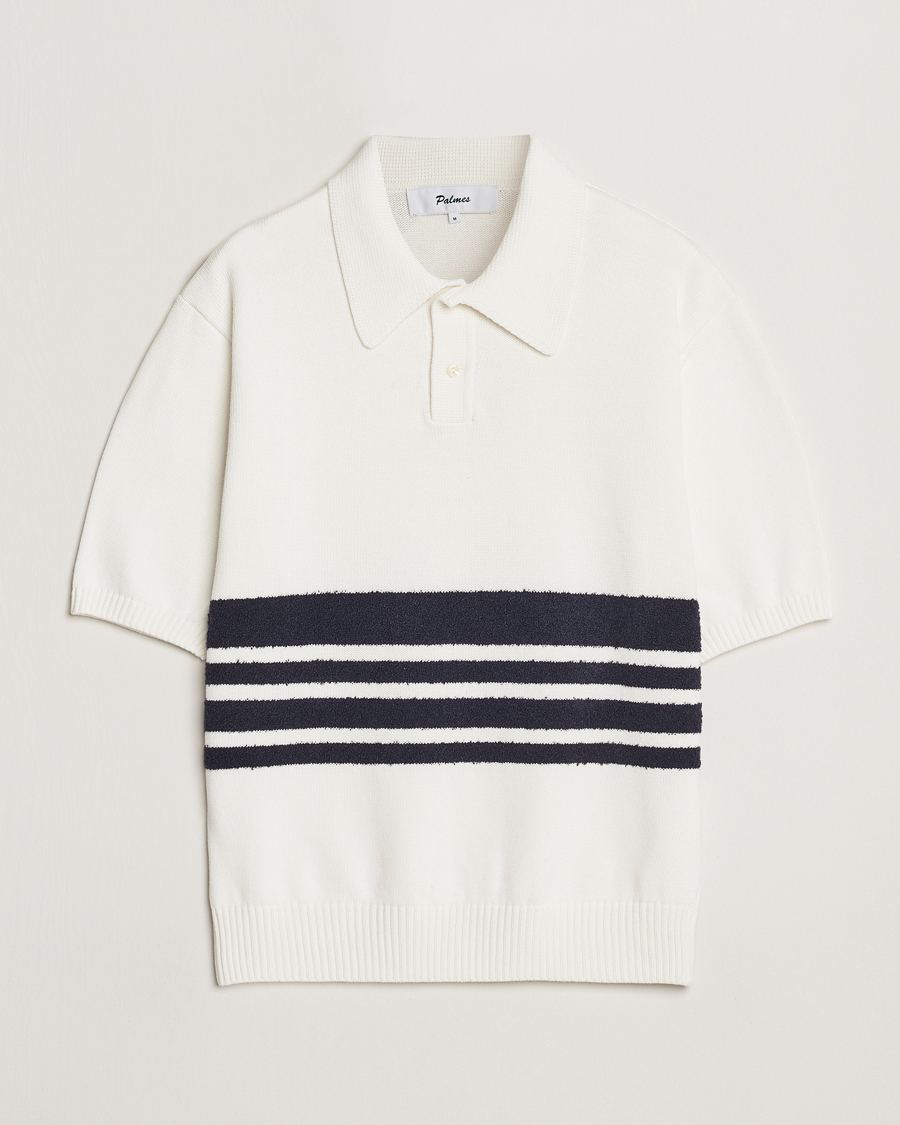 Herren | Poloshirts | Palmes | Panel Knit Polo Off White