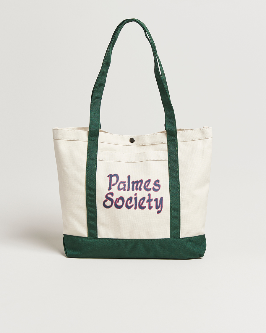 Herren | Palmes Society Tote Bag White/Green | Palmes | Society Tote Bag White/Green