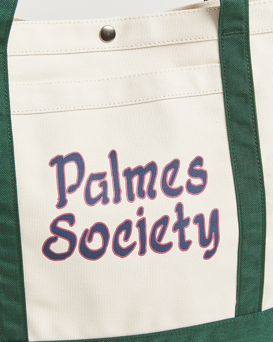 Herren | Palmes Society Tote Bag White/Green | Palmes | Society Tote Bag White/Green