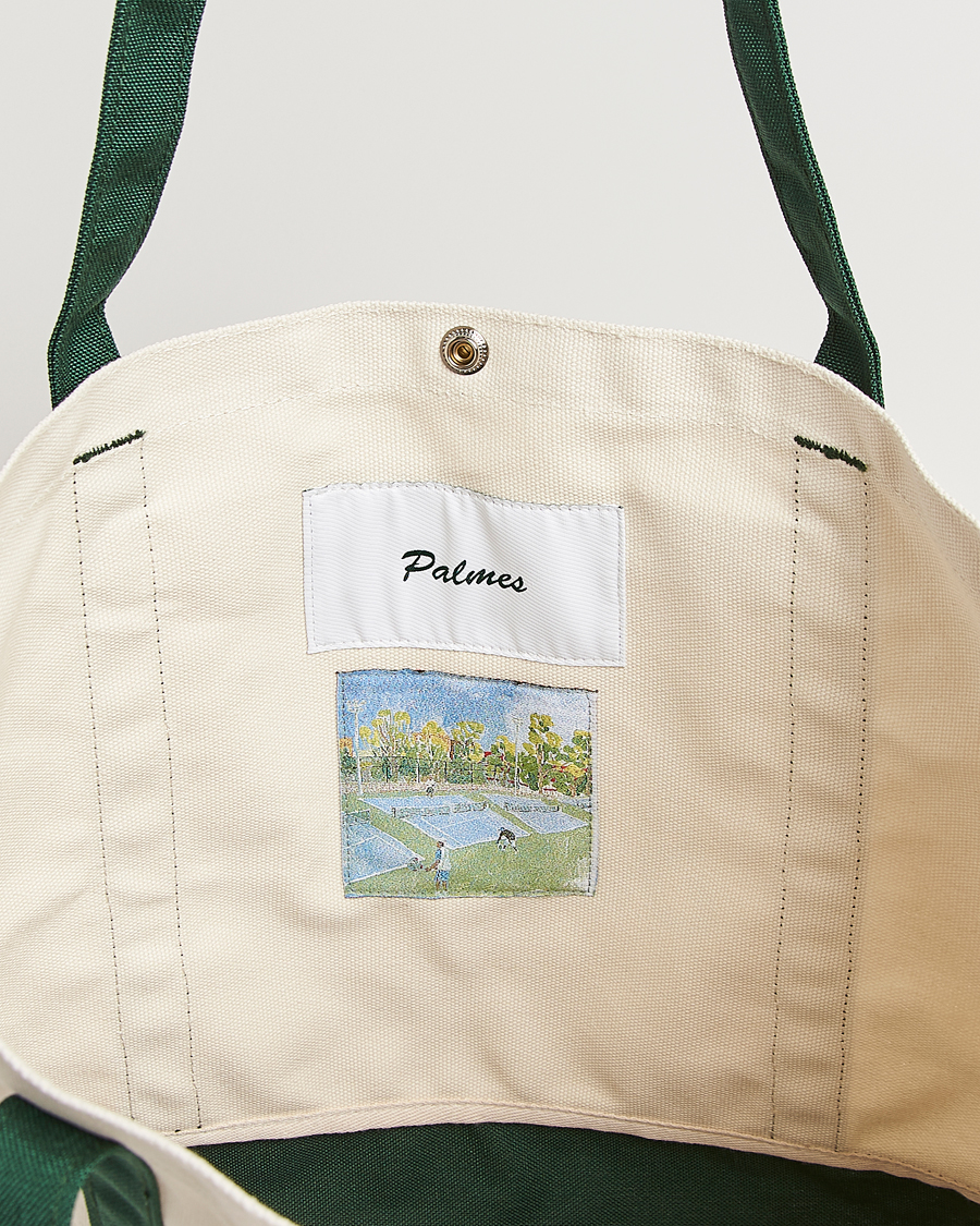 Herren | Palmes Society Tote Bag White/Green | Palmes | Society Tote Bag White/Green