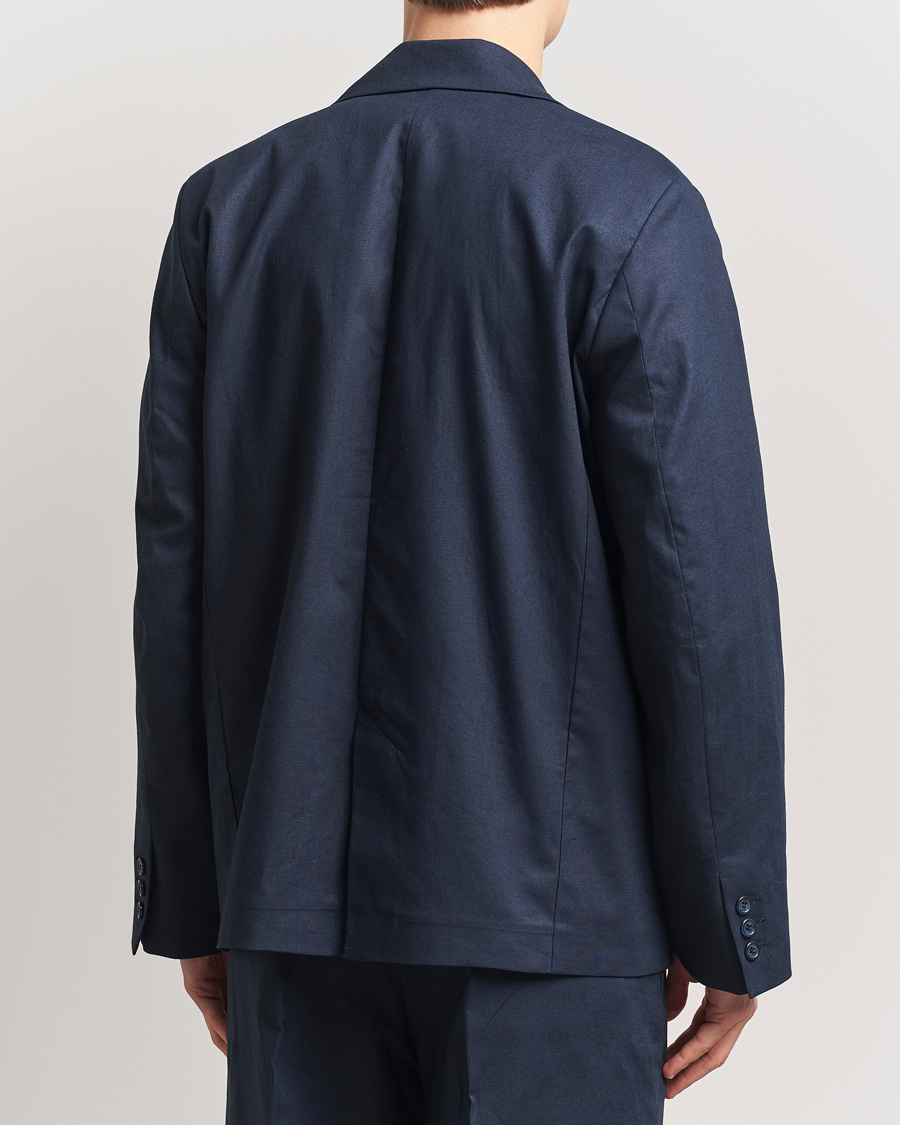 Herren | Sakkos | Palmes | Double Breasted Linen Sport Coat Navy