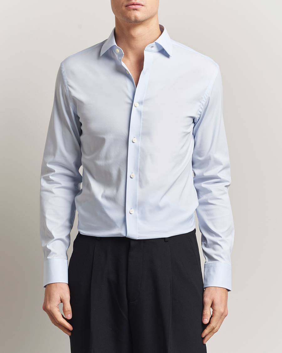Herren | Hemden | Tiger of Sweden | Adley Slim Fit Cut Away Shirt Light Blue
