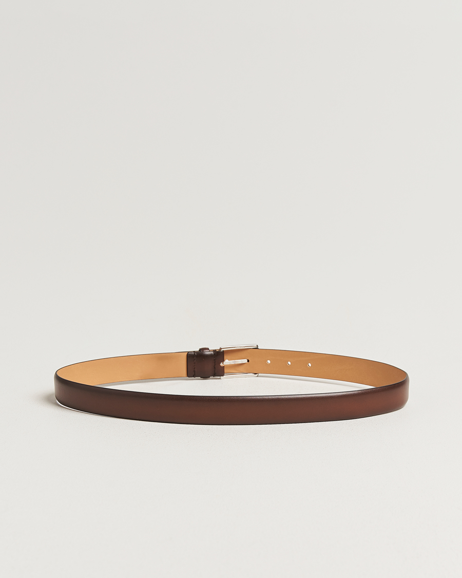 Herren | Gürtel | Tiger of Sweden | Asenby Leather 3 cm Belt Dark Brown