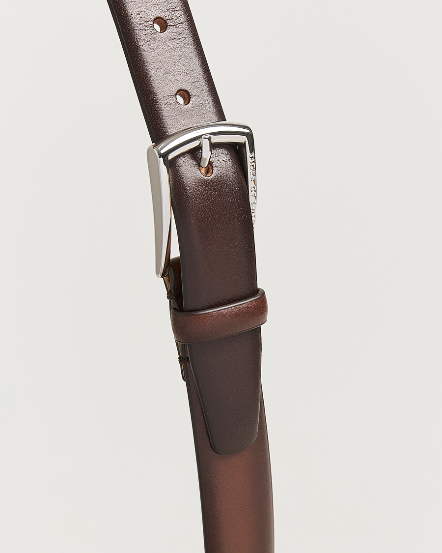 Herren | Gürtel | Tiger of Sweden | Asenby Leather 3 cm Belt Dark Brown