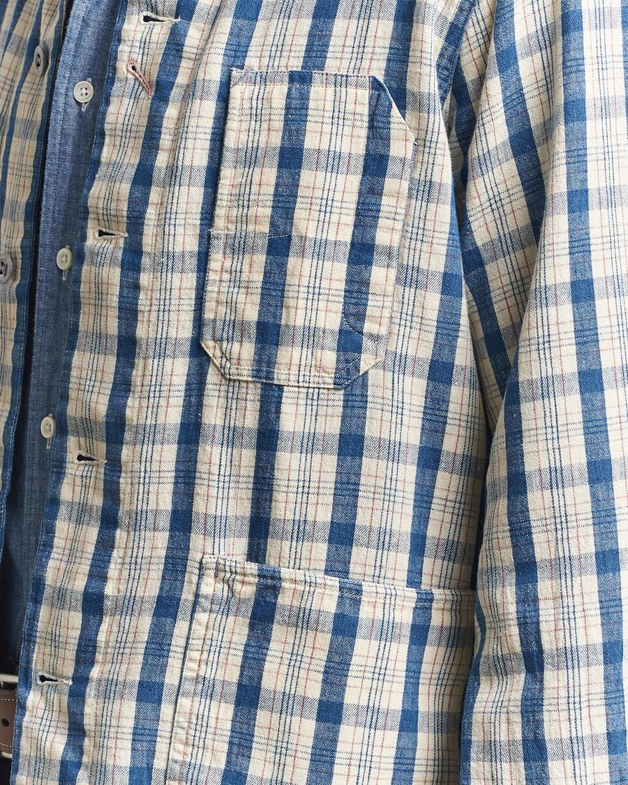 Herren | Jacken | RRL | Norfolk Shirt Jacket Indigo/Cream Plaid
