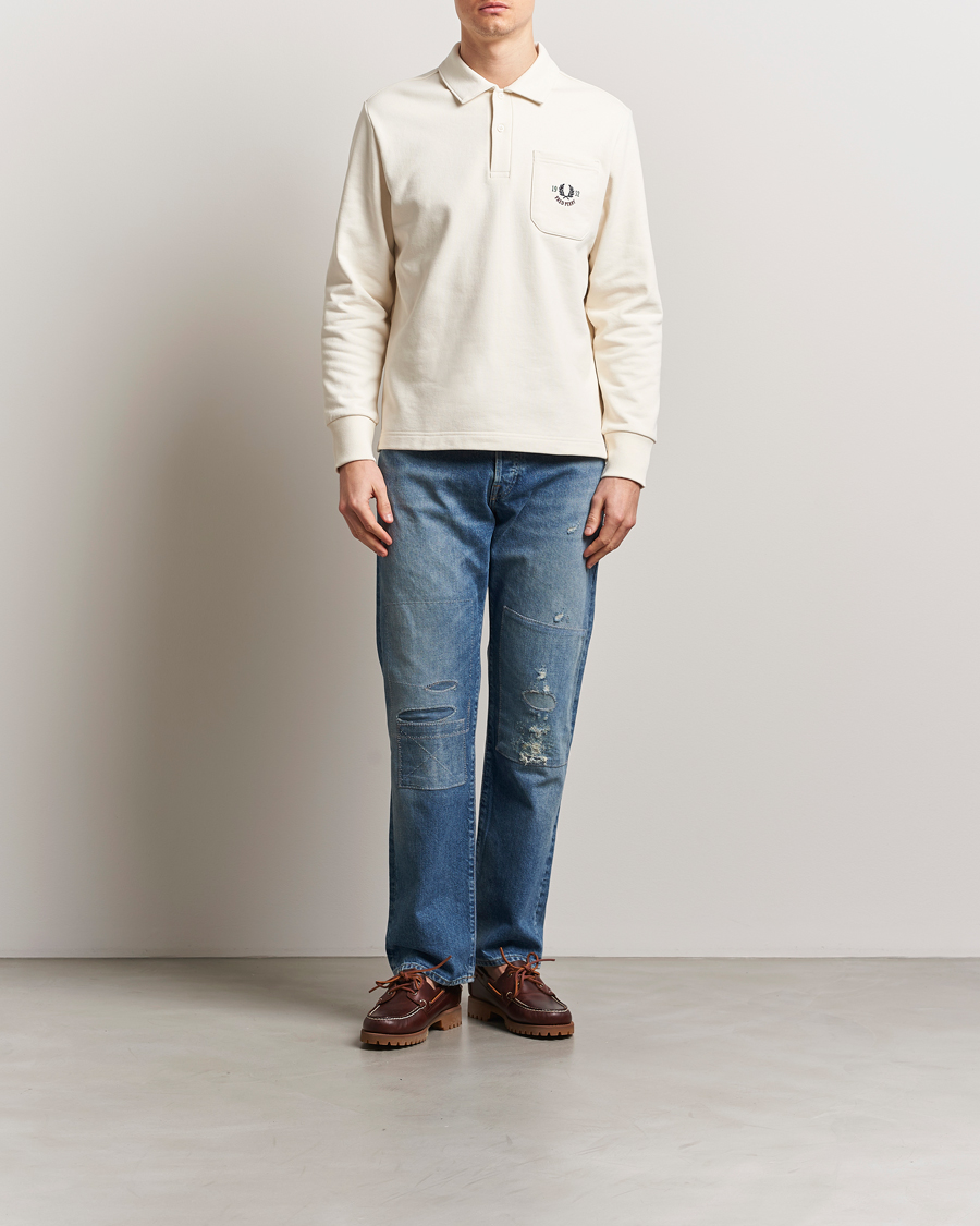 Herren | Pullover | Fred Perry | Embroidered Champion Rugby Sweater Ecru
