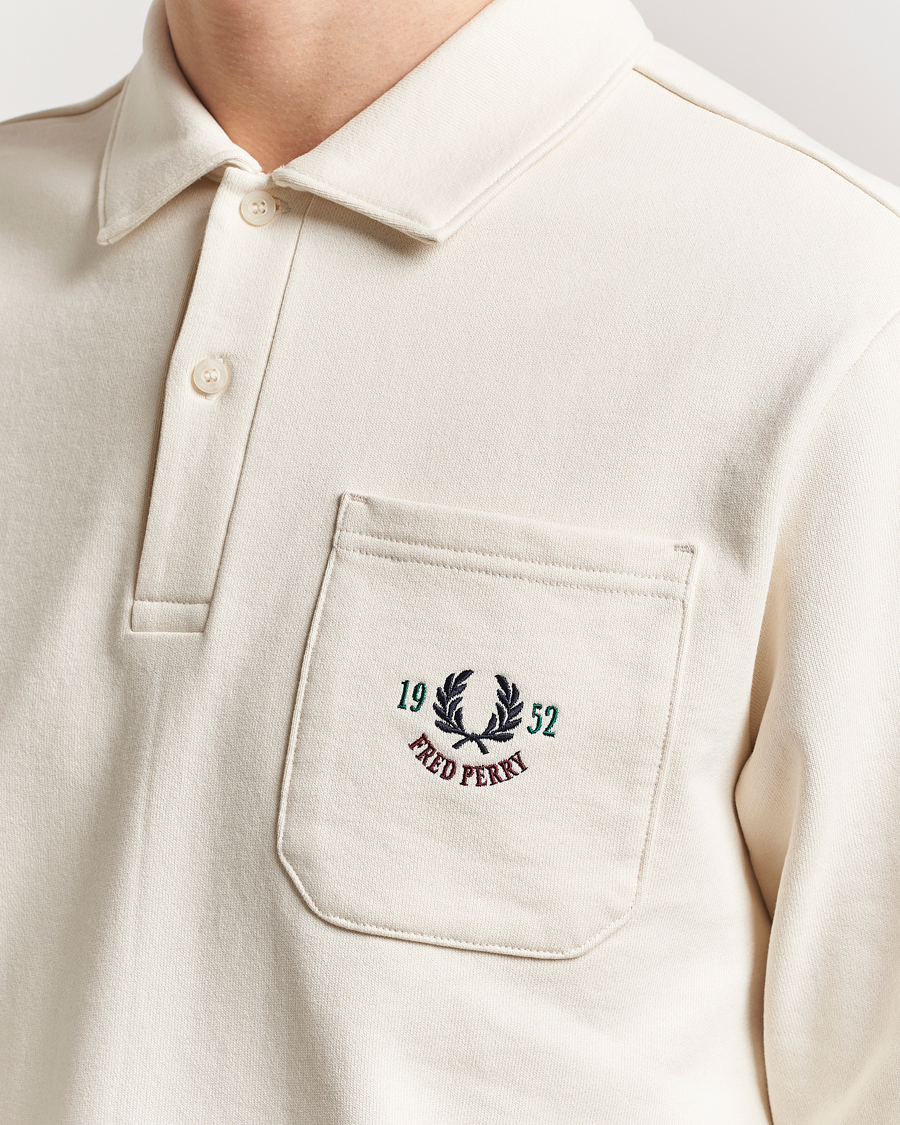 Herren | Pullover | Fred Perry | Embroidered Champion Rugby Sweater Ecru