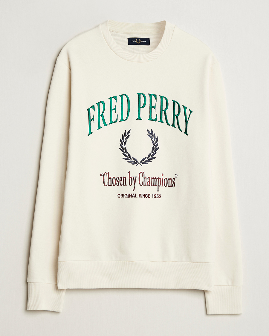 Herren | Pullover | Fred Perry | Embroidered Champion Sweatshirt Ecru