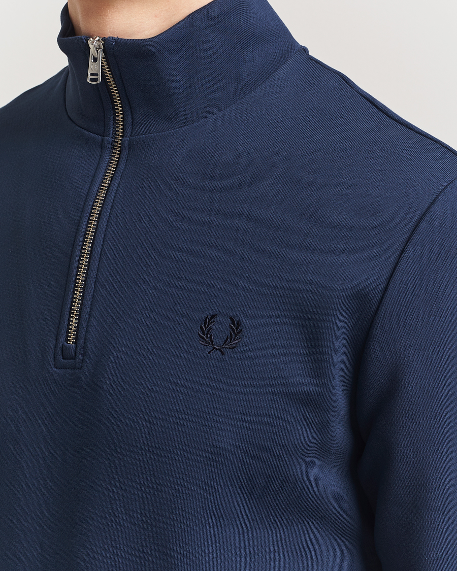 Herren | Pullover | Fred Perry | Half Zip Sweatshirt Tennis Blue