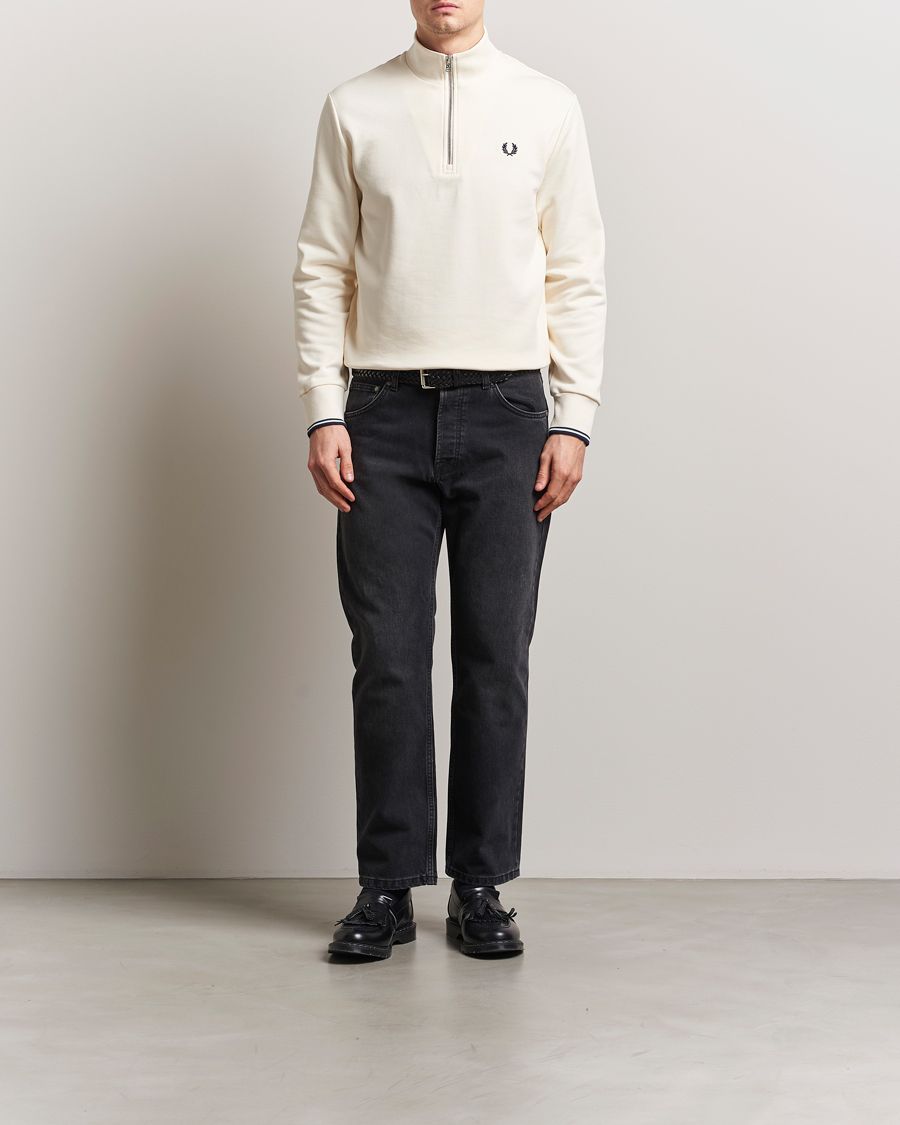 Herren | Pullover | Fred Perry | Half Zip Sweatshirt Ecru