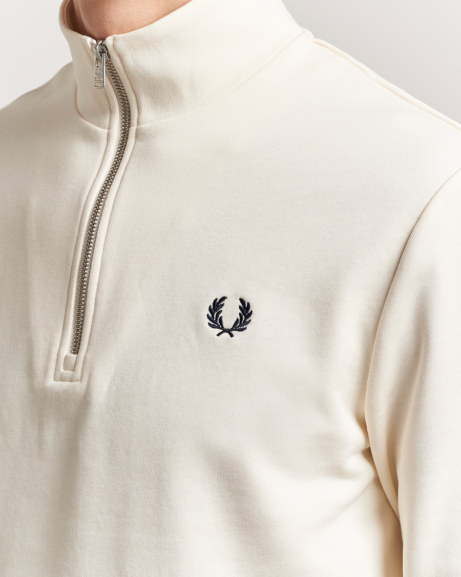 Herren | Pullover | Fred Perry | Half Zip Sweatshirt Ecru