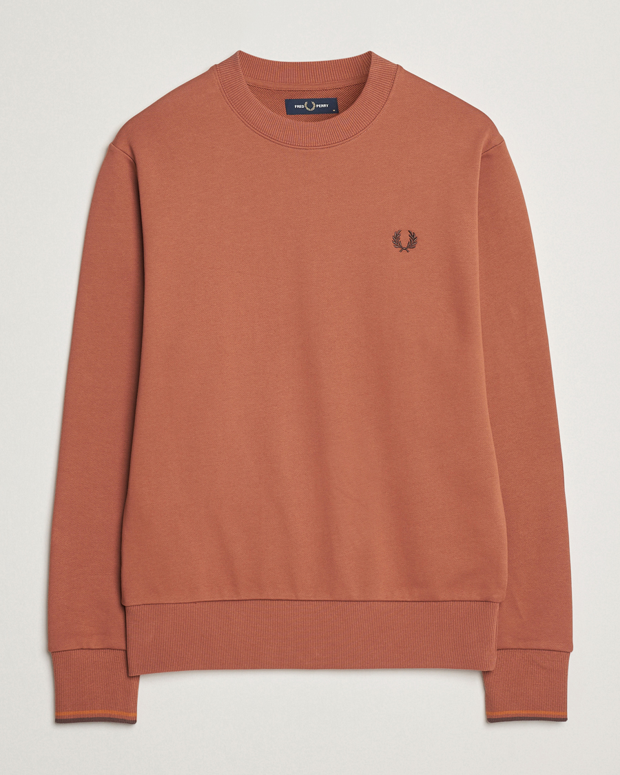Herren | Pullover | Fred Perry | Crew Neck Sweatshirt Cinnamon Brown