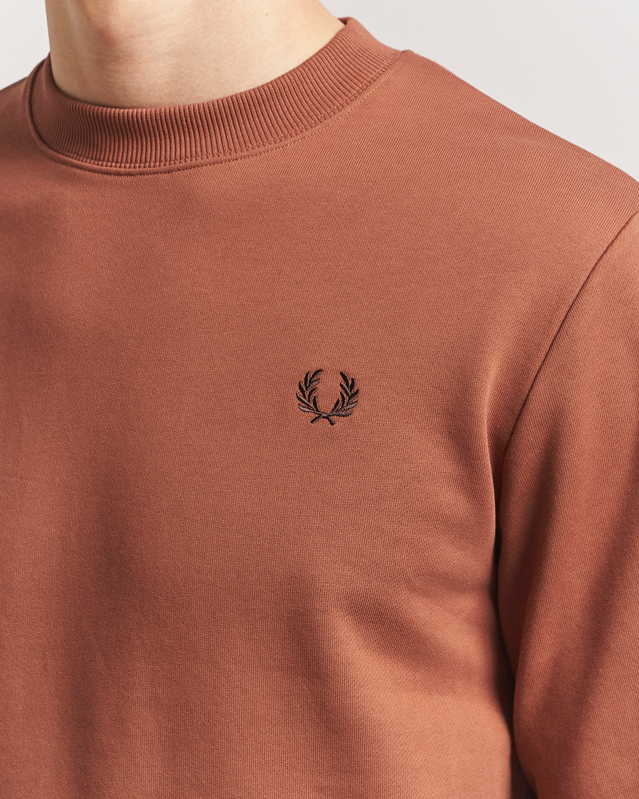 Herren | Pullover | Fred Perry | Crew Neck Sweatshirt Cinnamon Brown