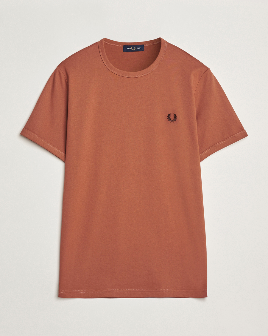 Herren | T-Shirts | Fred Perry | Ringer T-Shirt Cinnamon Brown