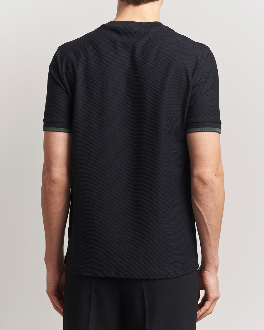 Herren | T-Shirts | Fred Perry | Tipped Cuff Pique T-Shirt Black