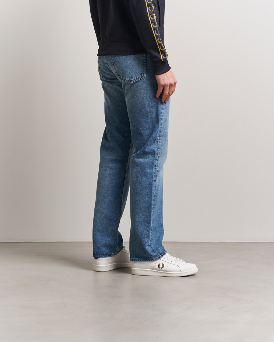 Herren | Fred Perry B721 Leather Sneaker Snow White/Red | Fred Perry | B721 Leather Sneaker Snow White/Red