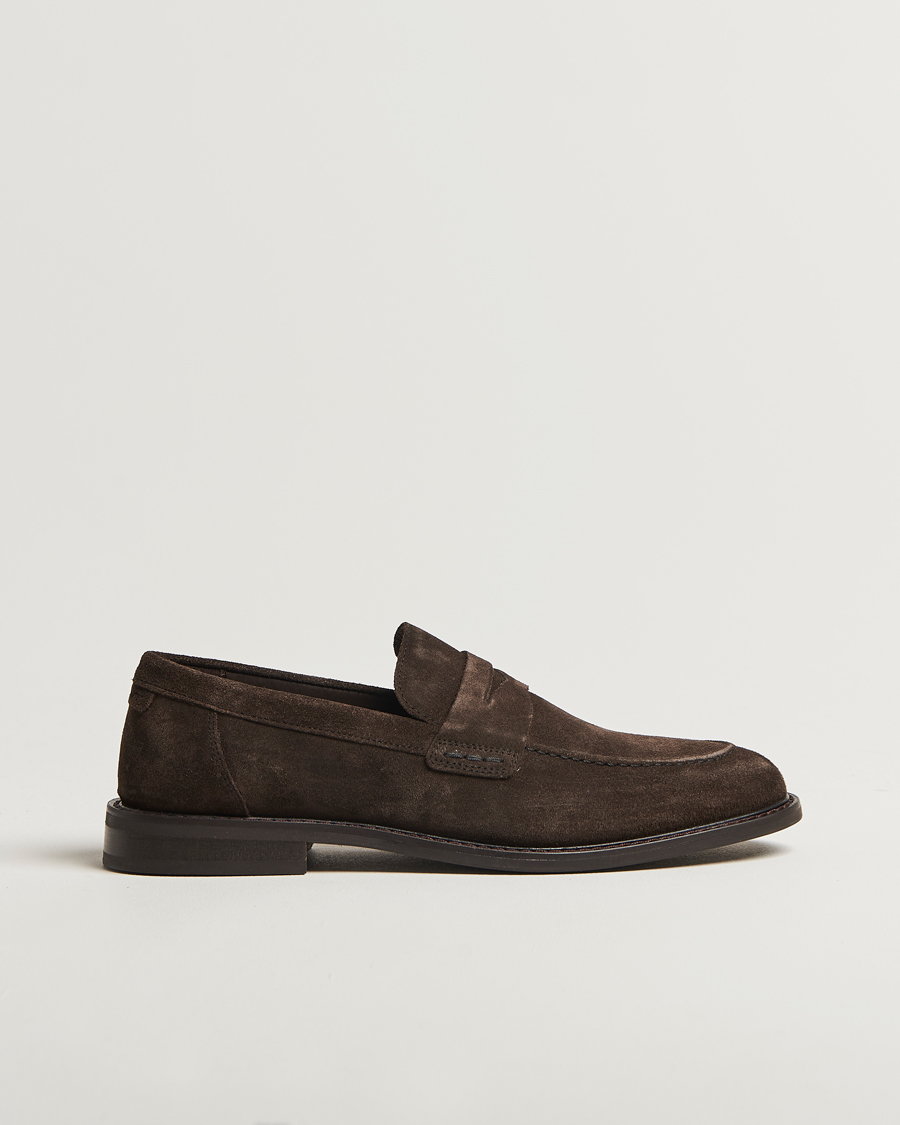 Herren | GANT Lozham Suede Loafer Ebony Brown | GANT | Lozham Suede Loafer Ebony Brown