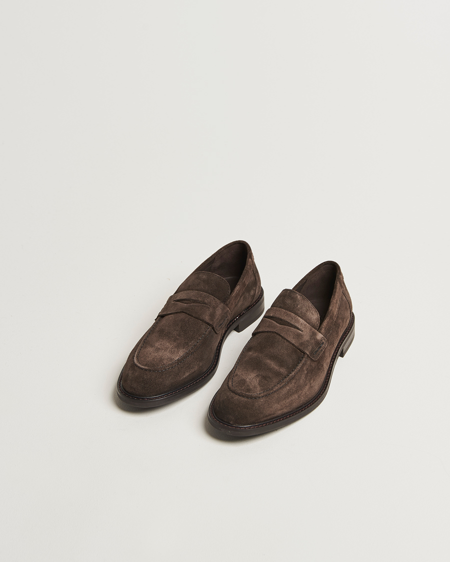 Herren | GANT Lozham Suede Loafer Ebony Brown | GANT | Lozham Suede Loafer Ebony Brown