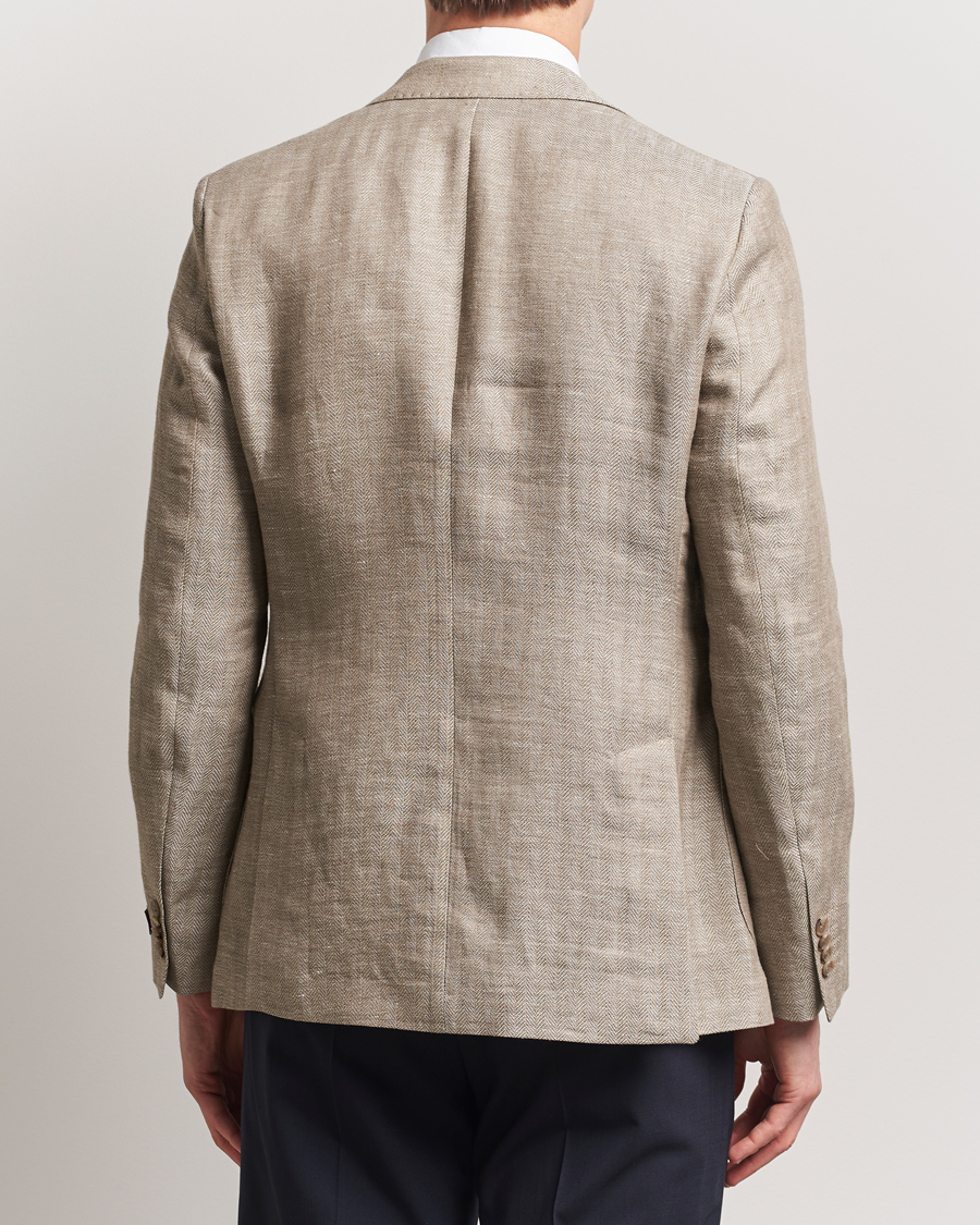 Herren | Sakkos | Morris | Heritage Linen Herringbone Blazer Beige