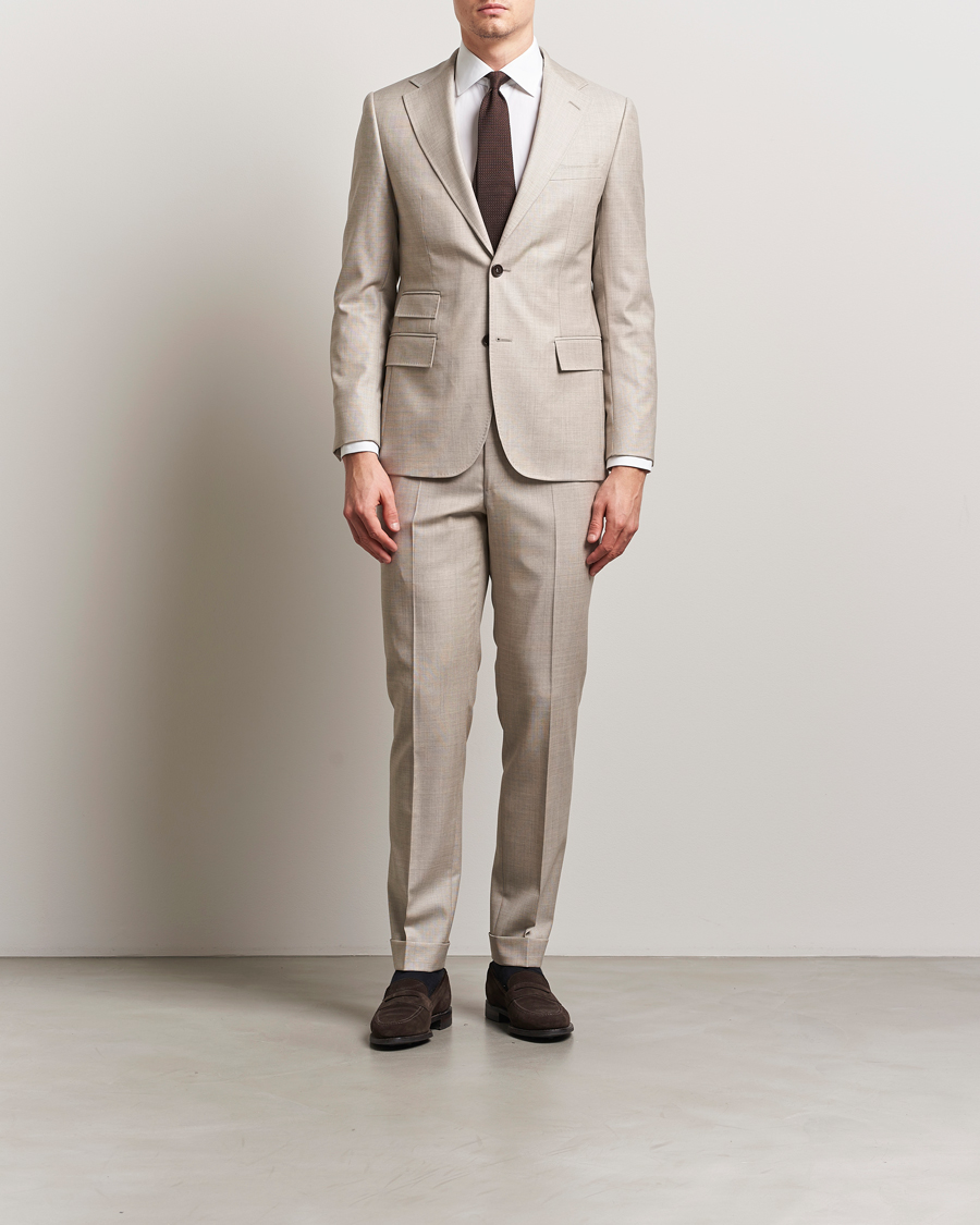Herren | Hosen | Morris | Heritage Prestige Structured Suit Trousers Beige