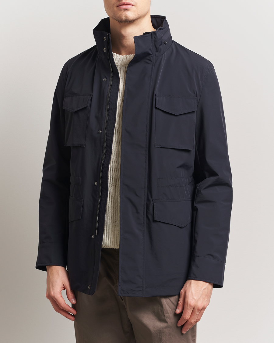 Herren | Jacken | Oscar Jacobson | M65 Nylon Field Jacket Navy