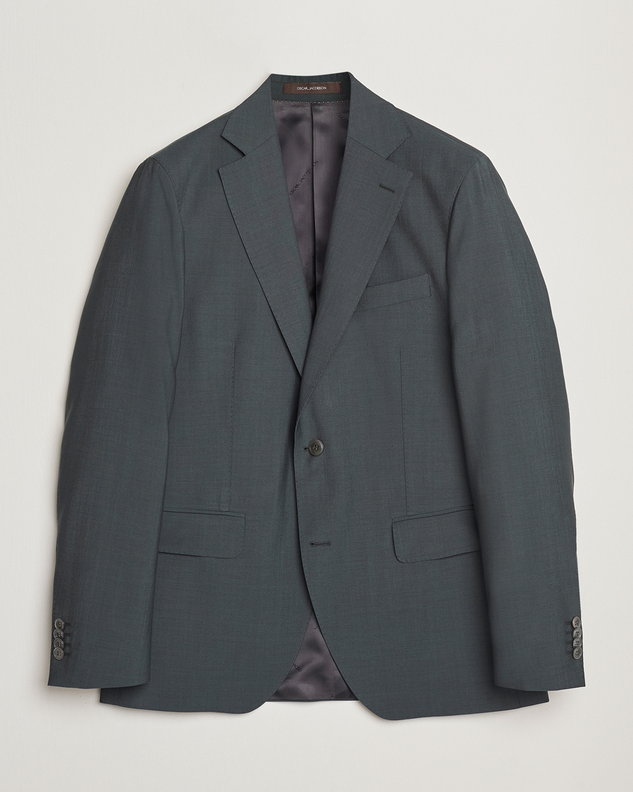 Herren | Sakkos | Oscar Jacobson | Fogerty Wool/Mohair Suit Blazer Green