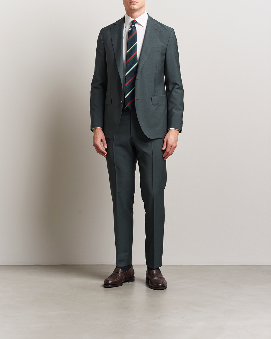 Herren | Sakkos | Oscar Jacobson | Fogerty Wool/Mohair Suit Blazer Green
