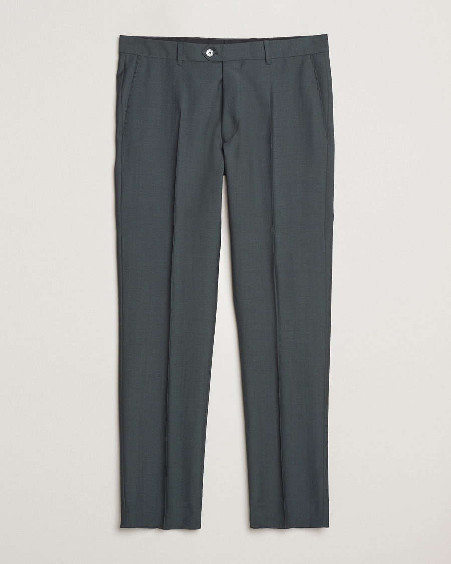 Herren | Hosen | Oscar Jacobson | Dandy Wool/Mohair Suit Trousers Green