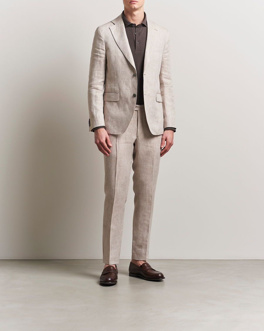 Herren | Sakkos | Oscar Jacobson | Ferry Soft Linen Blazer Beige