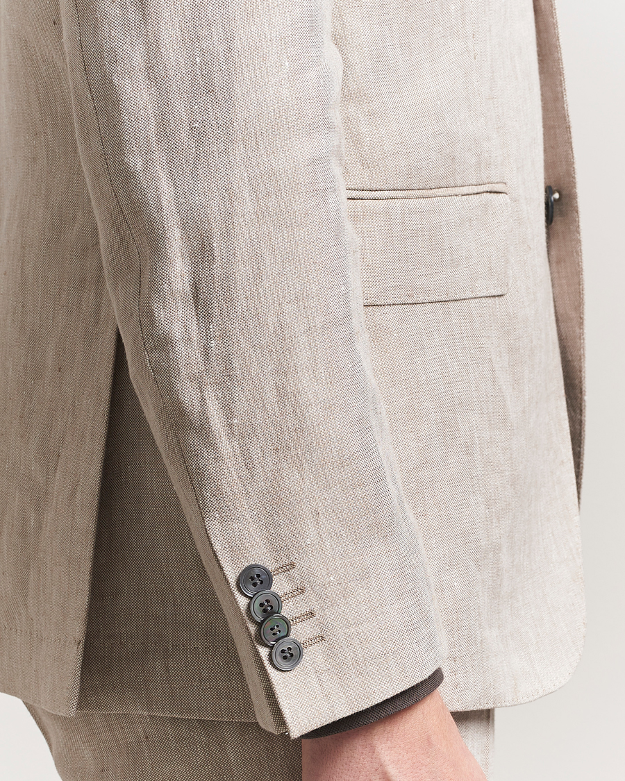 Herren | Sakkos | Oscar Jacobson | Ferry Soft Linen Blazer Beige
