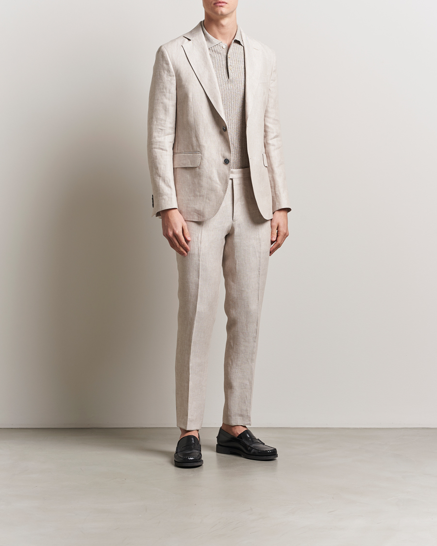 Herren | Sakkos | Oscar Jacobson | Ferry Soft Linen Blazer Off White