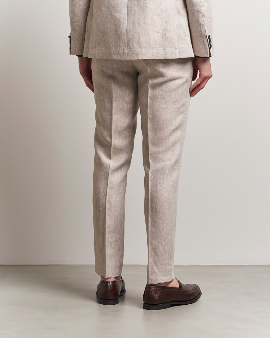 Herren | Hosen | Oscar Jacobson | Denz Linen Trousers Beige
