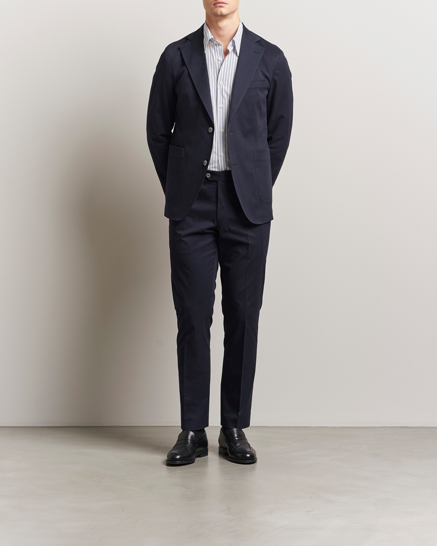 Herren | Hosen | Oscar Jacobson | Dandy Cotton Trousers Navy