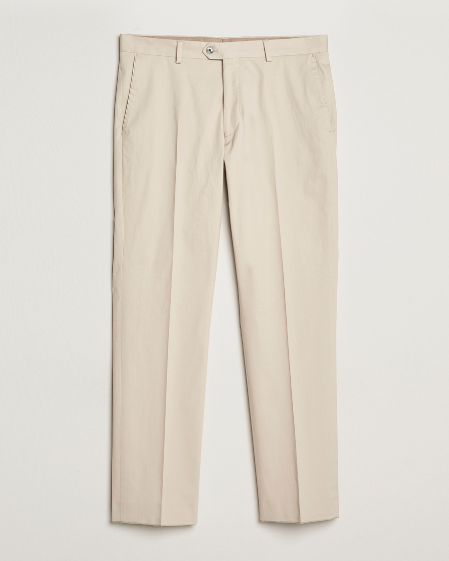 Herren | Hosen | Oscar Jacobson | Dandy Cotton Trousers Beige