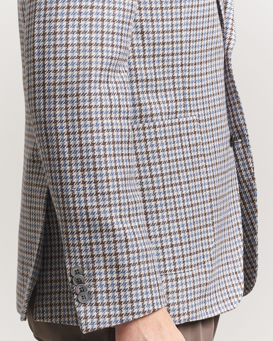 Herren | Sakkos | Oscar Jacobson | Ferry Soft Patch Pocket Cotton/Linen Blazer Blue