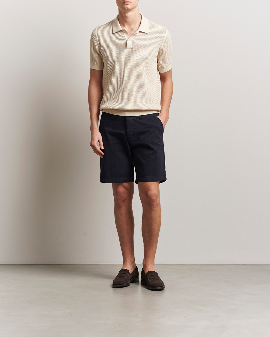 Herren | Shorts | Oscar Jacobson | Poggio Cotton Shorts Navy