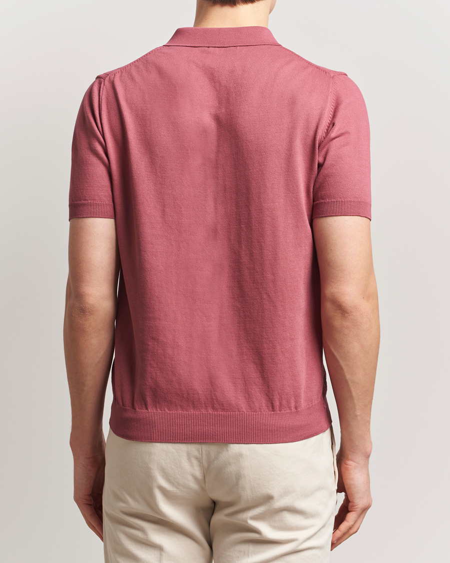 Herren | Poloshirts | Oscar Jacobson | Barto Structured Cotton Polo Dusty Red