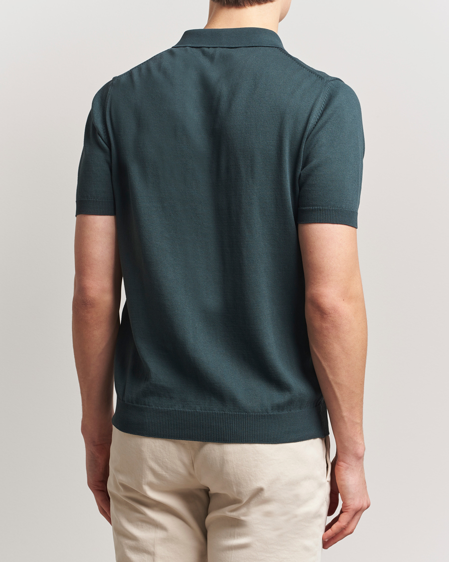 Herren | Poloshirts | Oscar Jacobson | Barto Structured Cotton Polo Green