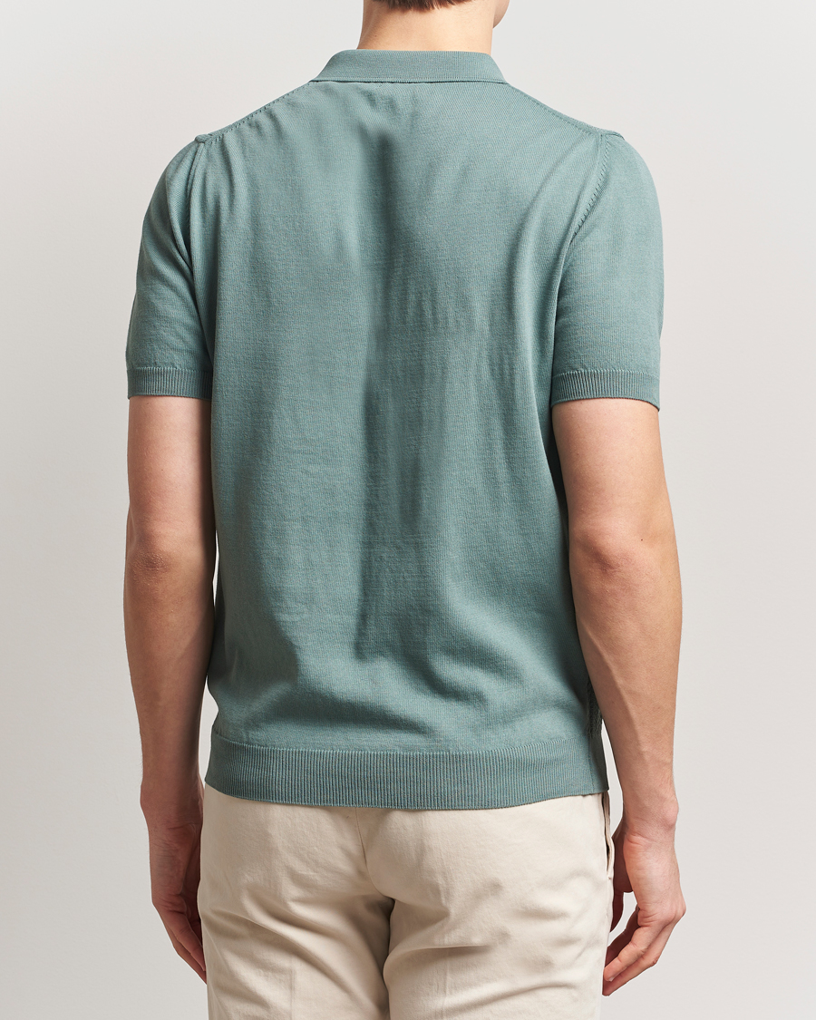 Herren | Poloshirts | Oscar Jacobson | Barto Structured Cotton Polo Light Green